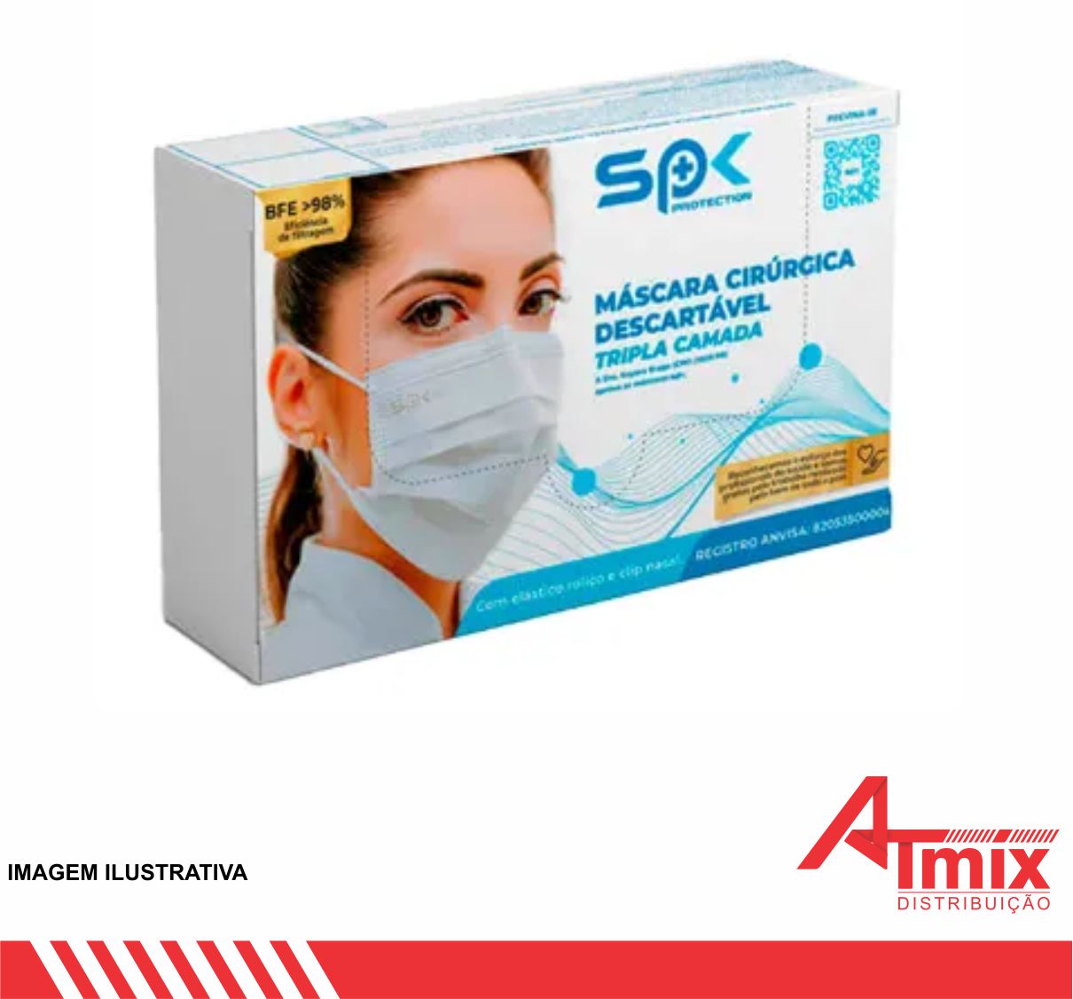 MÁSCARA DESCARTÁVEL TRIPLA - CAIXA C/50